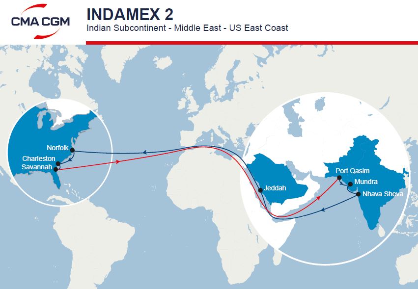 CMA CGM | CMA CGM to add a call at Jeddah, Saudi Arabia on its INDAMEX ...