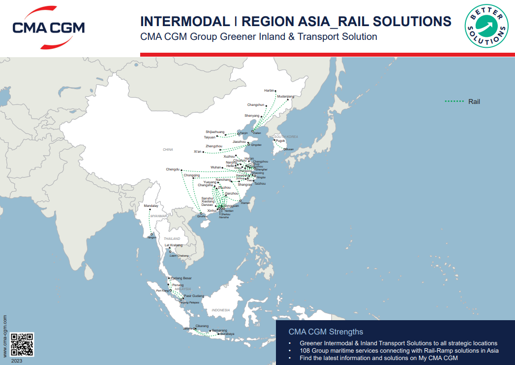 Asia rail solutions map