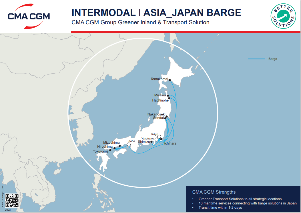 Japan intermodal map