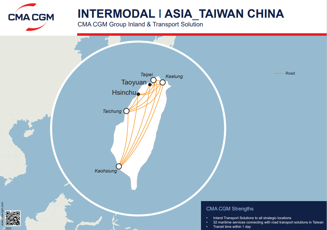 Taiwan intermodal map