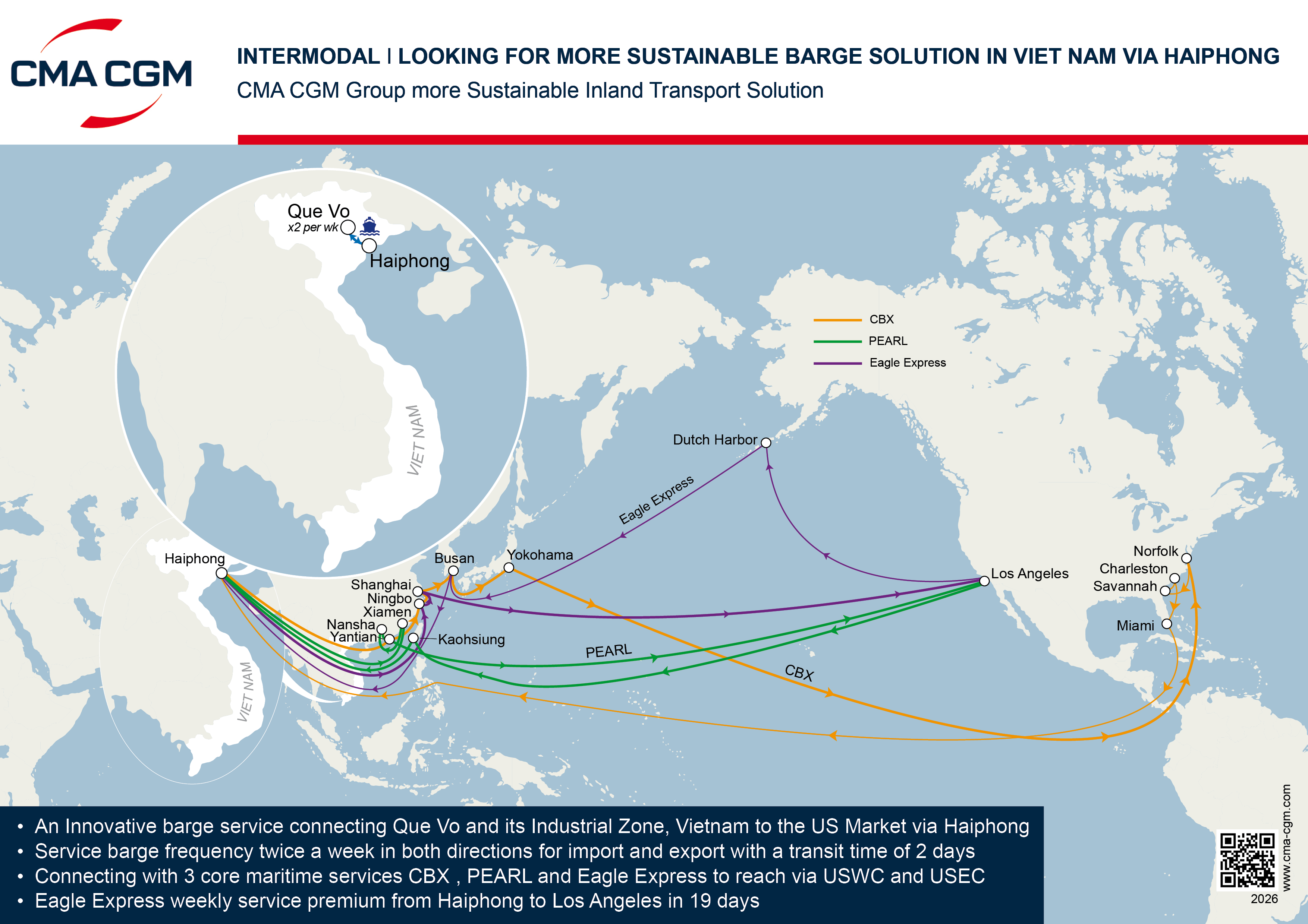 SALES CAMPAIGN VIETNAM BARGE QUE VO VIA HAIPHONG Flyer