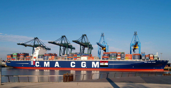 CMA CGM | The CMA CGM LAPEROUSE and CMA CGM TITAN lead the inaugural ...