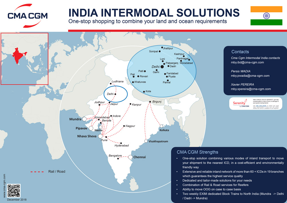 CMA CGM Intermodal Indian subcontinent