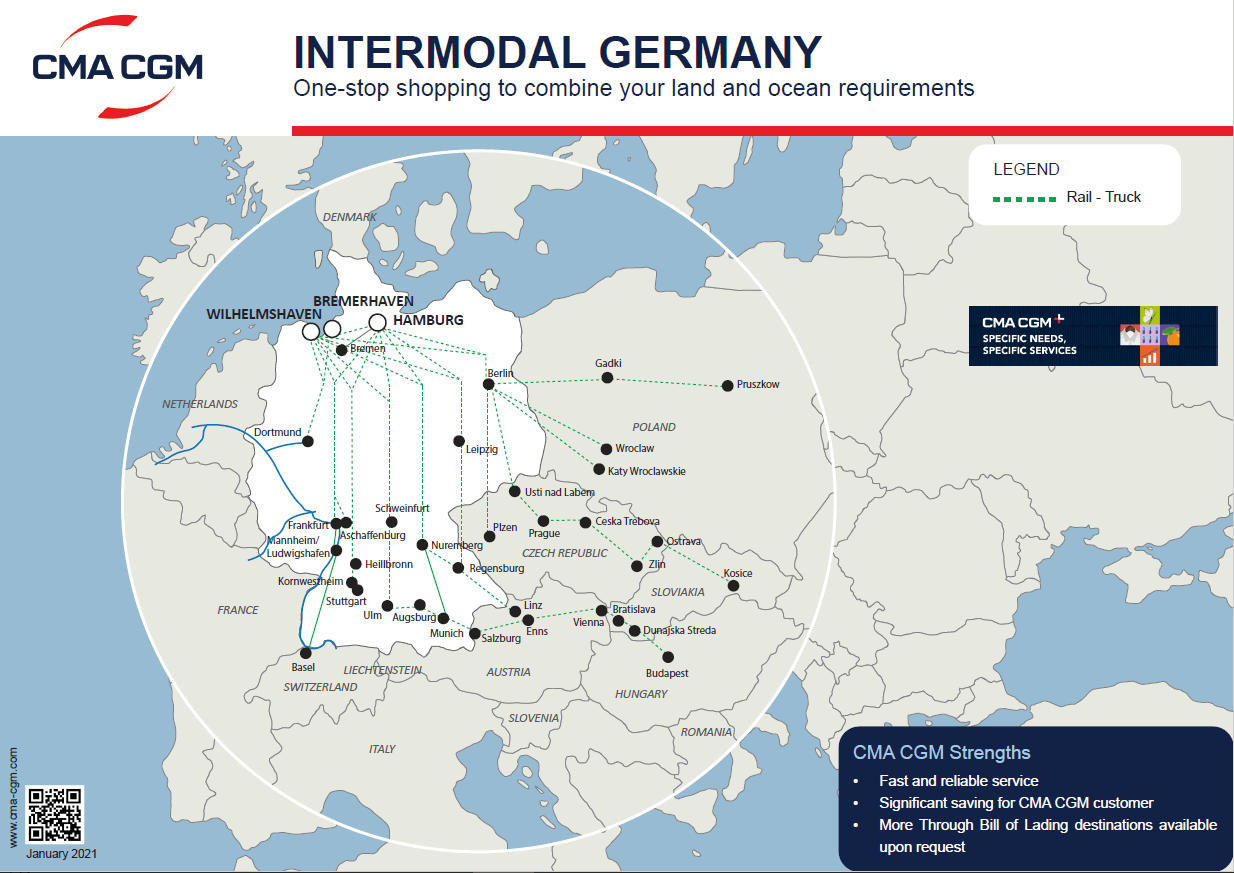 CMA CGM | Inland and intermodal services in Europe
